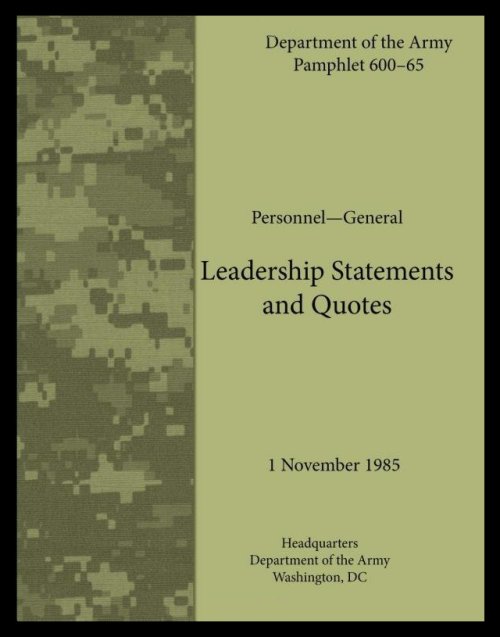 DA Pam 600-65 - Leadership Statements & Quotes - 1985 -Mini size - Click Image to Close